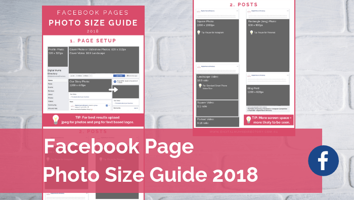 Facebook Page Photo Size Guide | 2018 |