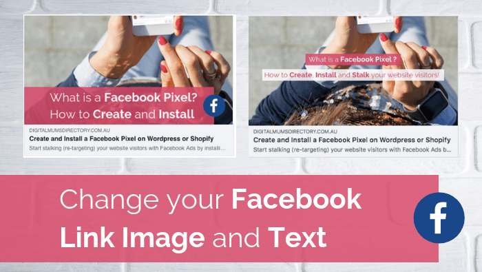 How to Change your Facebook Link Image and Text